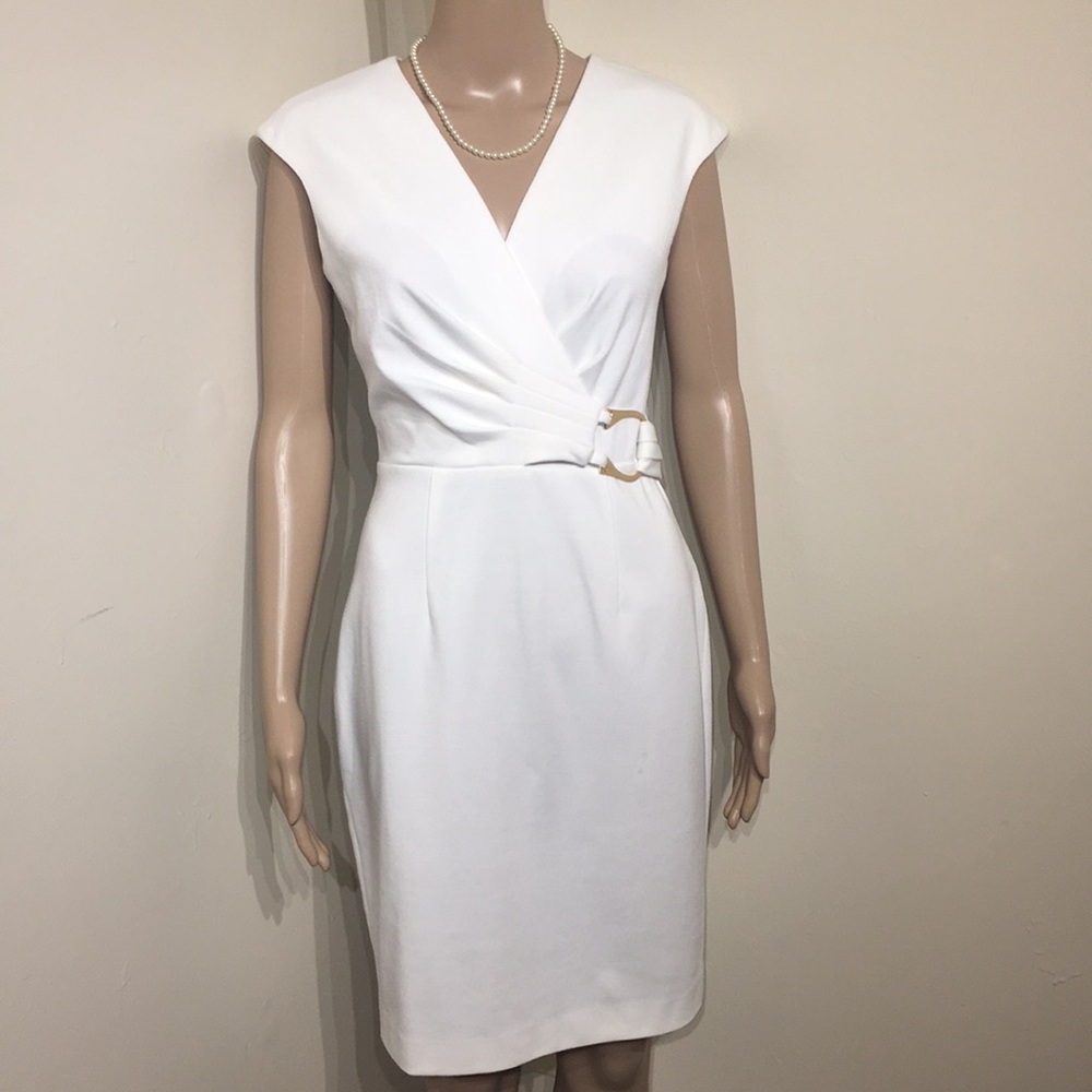 Calvin Klein white pencil dress size 2